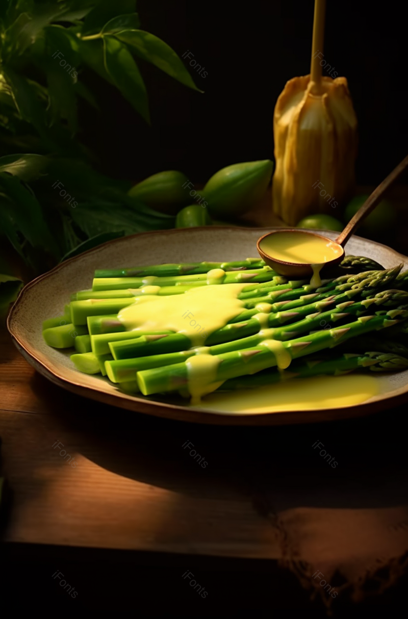 实拍美食上汤芦笋和佛手静物黑色背景,高清,摄影图,摄影图片,图片大全,摄影图免费下载